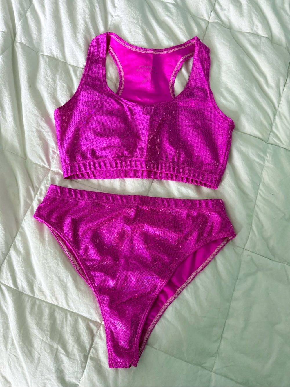 Women’s Shimmer High-Waist Rave Set